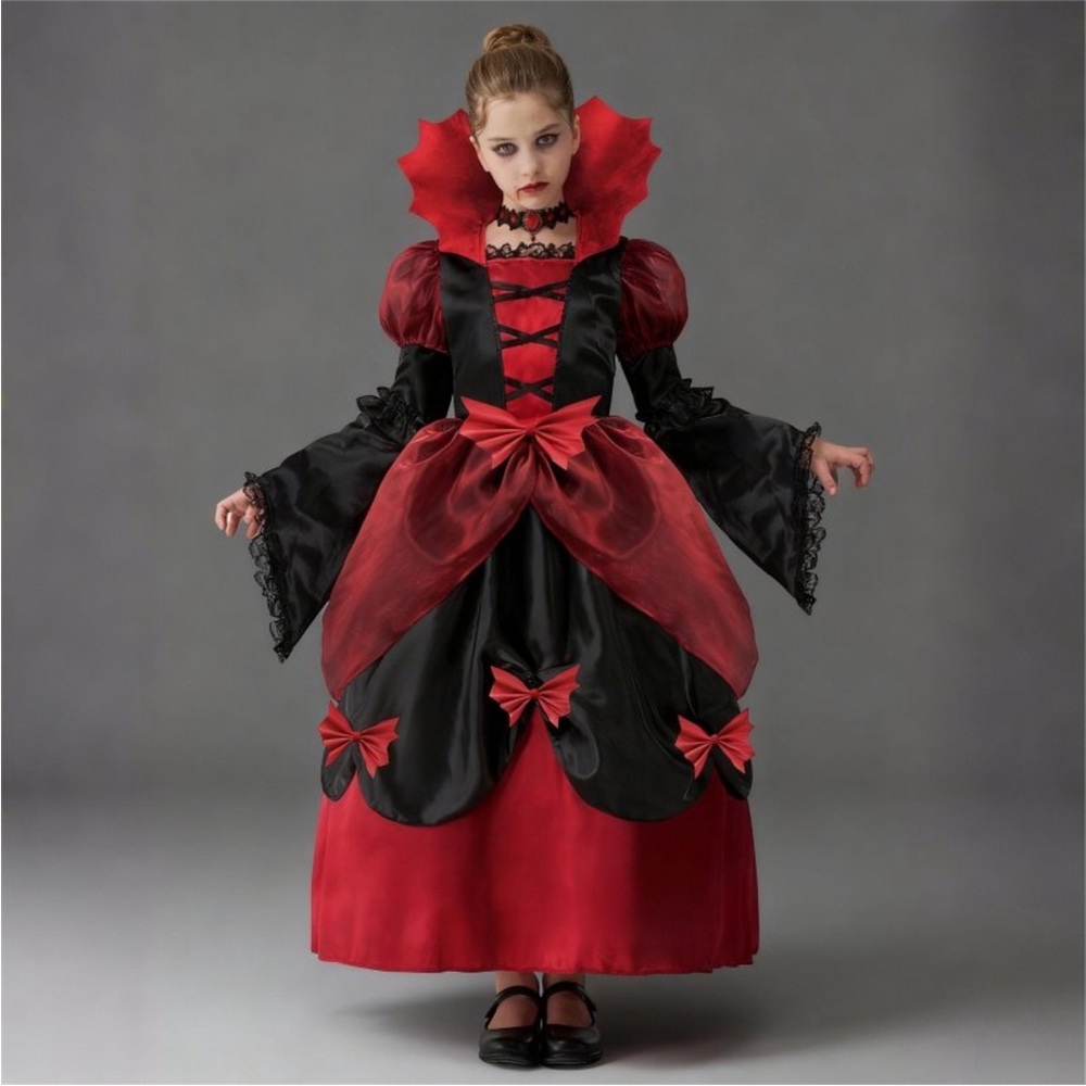 Gothic Princess Kids Costume - Black and Red